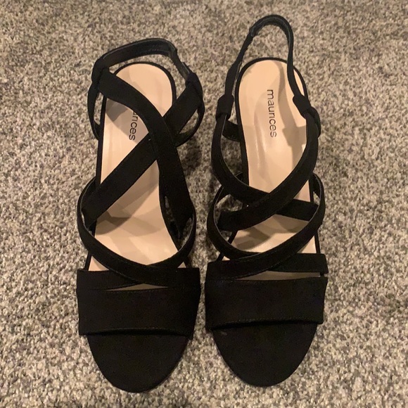 Maurices Black Strap Heel - Picture 3 of 4